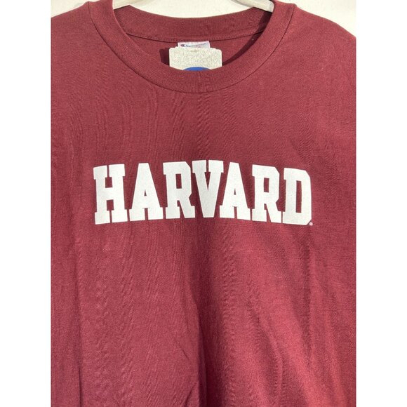 Champion Men's Harvard Short Sleeve Crew Neck T-Shirt in Burgundy - Sz XL - NWT - Picture 3 of 8